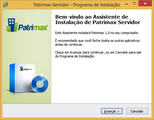 Instalar o Patrimax